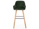 Scaun de bar Halmar H93 (Dark Green/Nut)