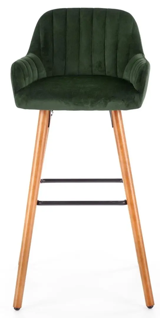 Scaun de bar Halmar H93 (Dark Green/Nut)