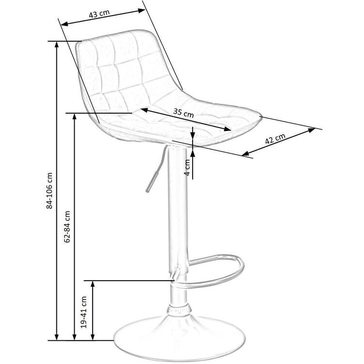 Scaun de bar Halmar H95 (Beige/Black)