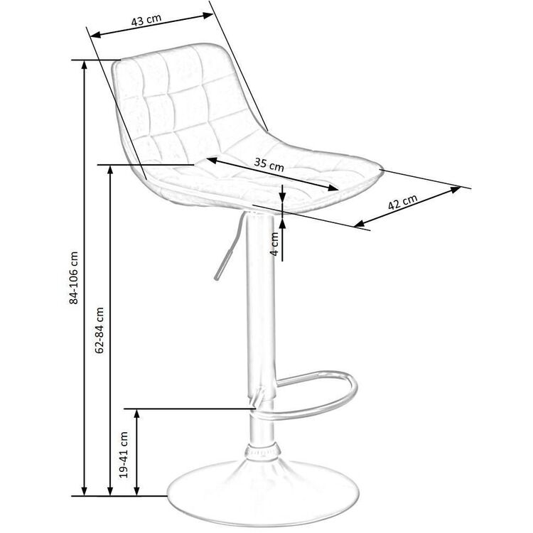 Scaun de bar Halmar H95 (Black)