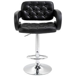 Барный стул Homcom 835-008V70BK 64x50x114 cm (Black/Chrome) Thumb