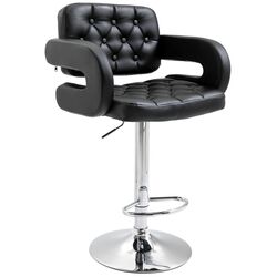 Барный стул Homcom 835-008V70BK 64x50x114 cm (Black/Chrome) Thumb