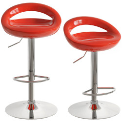Set scaune de bar Homcom 835-175V00RD (Red) Thumb