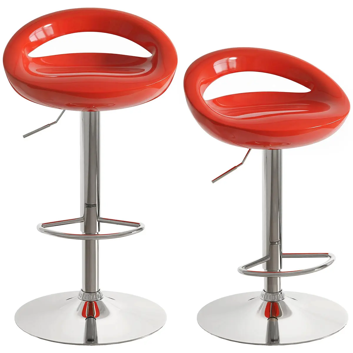 Set scaune de bar Homcom 835-175V00RD (Red) - 2