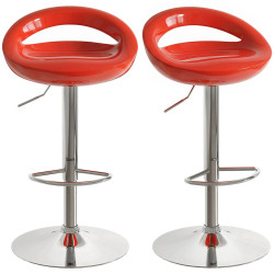 Set scaune de bar Homcom 835-175V00RD (Red) Thumb