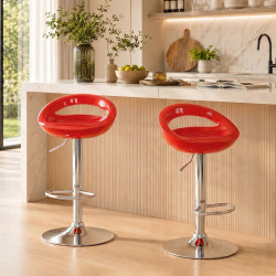 Set scaune de bar Homcom 835-175V00RD (Red) Thumb