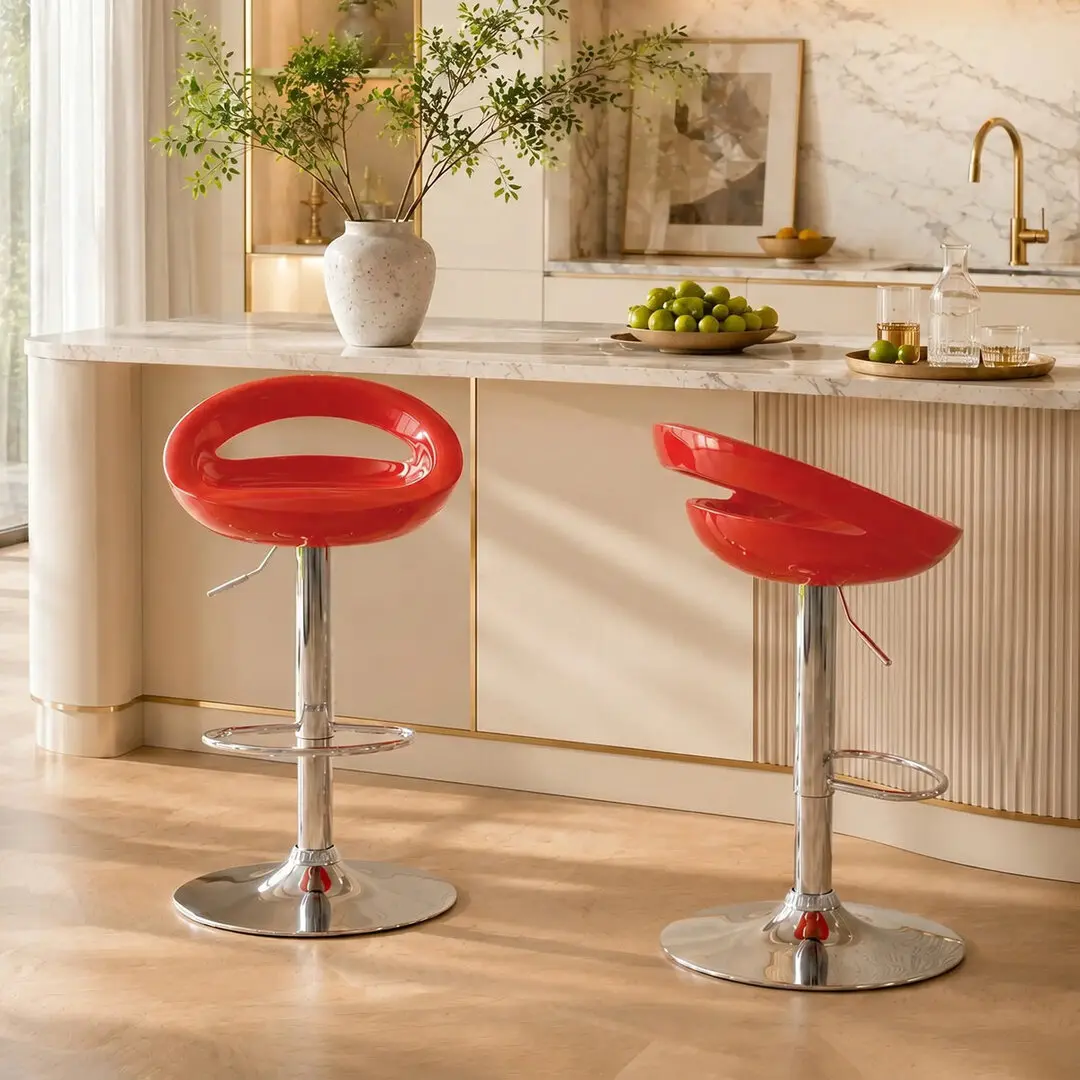 Set scaune de bar Homcom 835-175V00RD (Red)