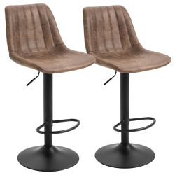 Set scaune de bar Homcom 835-228 2pcs (Brown) Thumb