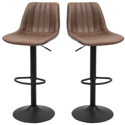 Set scaune de bar Homcom 835-228 2pcs (Brown) Thumb