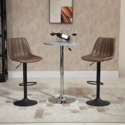Set scaune de bar Homcom 835-228 2pcs (Brown)