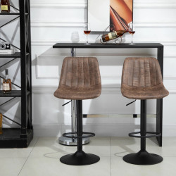 Set scaune de bar Homcom 835-228 2pcs (Brown) Thumb