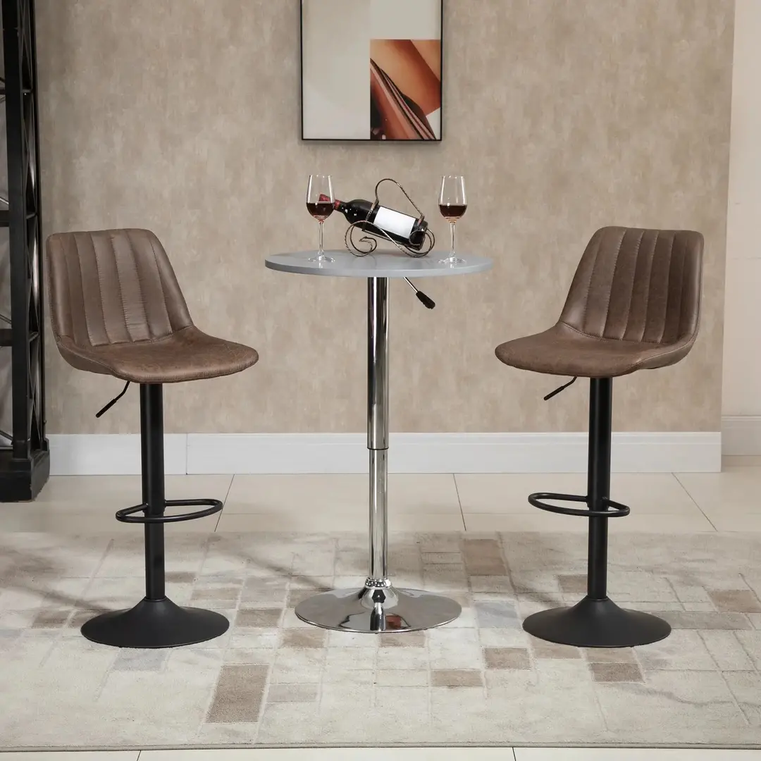 Set scaune de bar Homcom 835-228 2pcs (Brown)