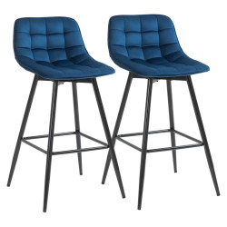 Set scaune de bar Homcom 835-271BU 2pcs (Blue) Thumb