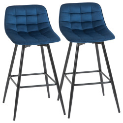 Set scaune de bar Homcom 835-271BU 2pcs (Blue) Thumb
