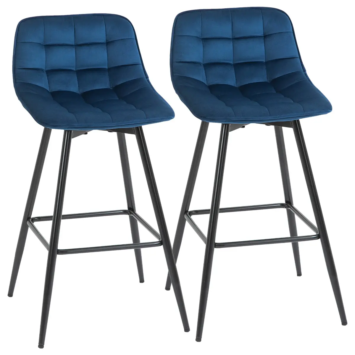 Set scaune de bar Homcom 835-271BU 2pcs (Blue) - 3