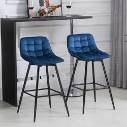Set scaune de bar Homcom 835-271BU 2pcs (Blue)