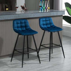 Set scaune de bar Homcom 835-271BU 2pcs (Blue) Thumb