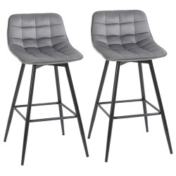 Set scaune de bar Homcom 835-271GY 2pcs (Grey) Thumb