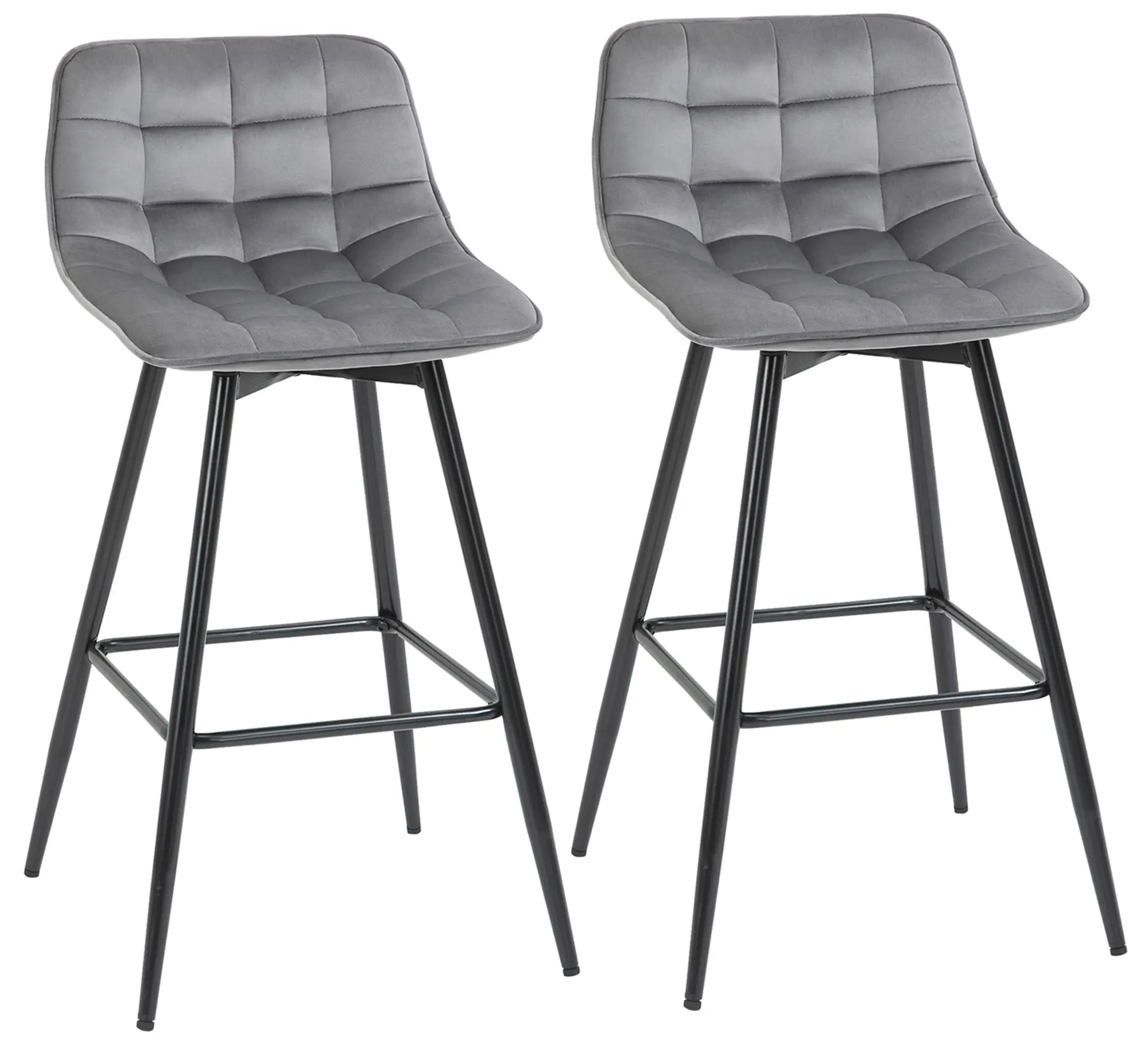 Set scaune de bar Homcom 835-271GY 2pcs (Grey) - 2