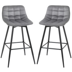 Set scaune de bar Homcom 835-271GY 2pcs (Grey) Thumb