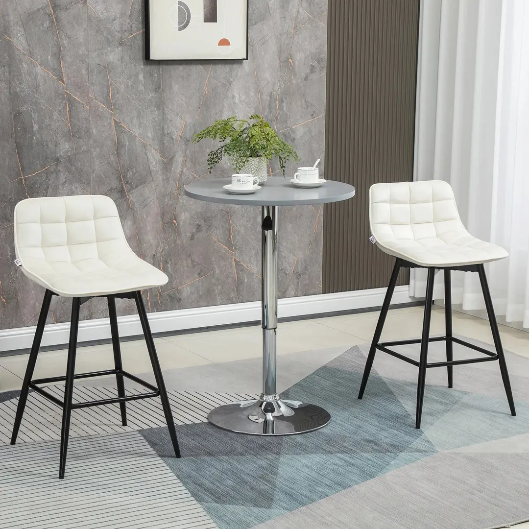 Комплект барных стульев Homcom 835-271V00CW 2pcs (Cream White)