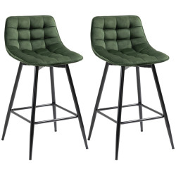 Set scaune de bar Homcom 835-271V00GN 2pcs (Green) Thumb