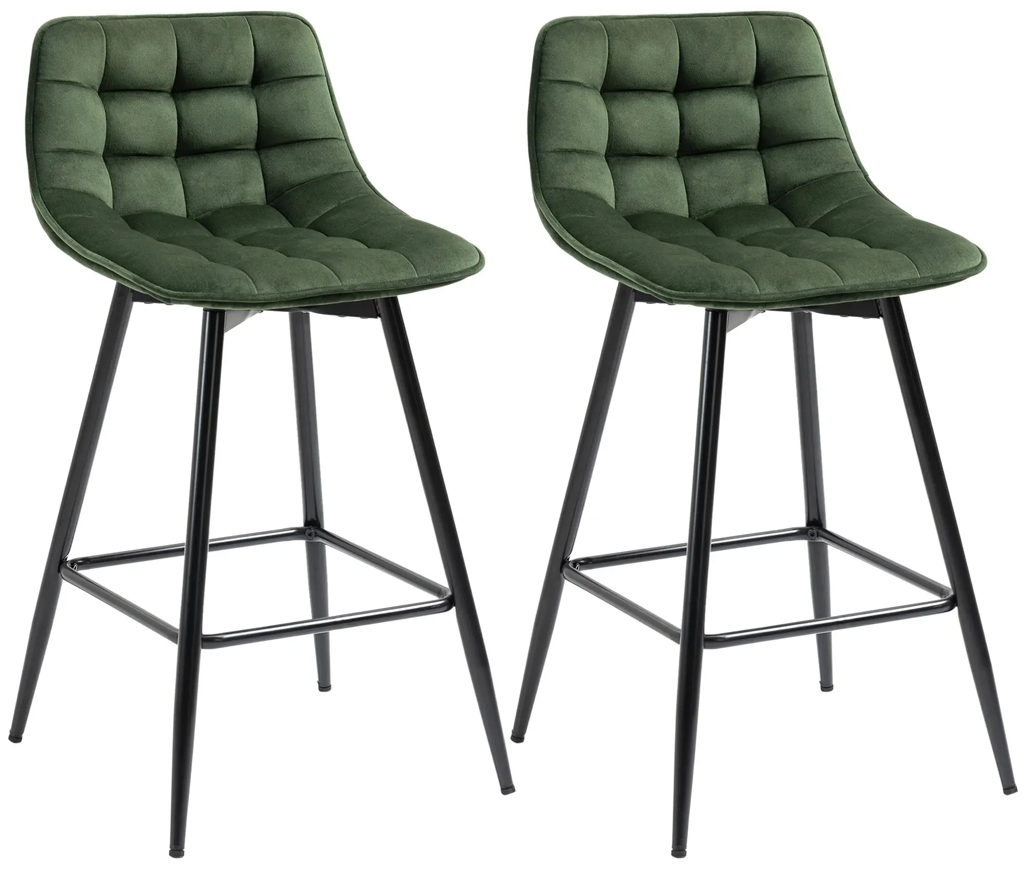 Set scaune de bar Homcom 835-271V00GN 2pcs (Green) - 2