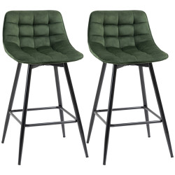 Set scaune de bar Homcom 835-271V00GN 2pcs (Green) Thumb