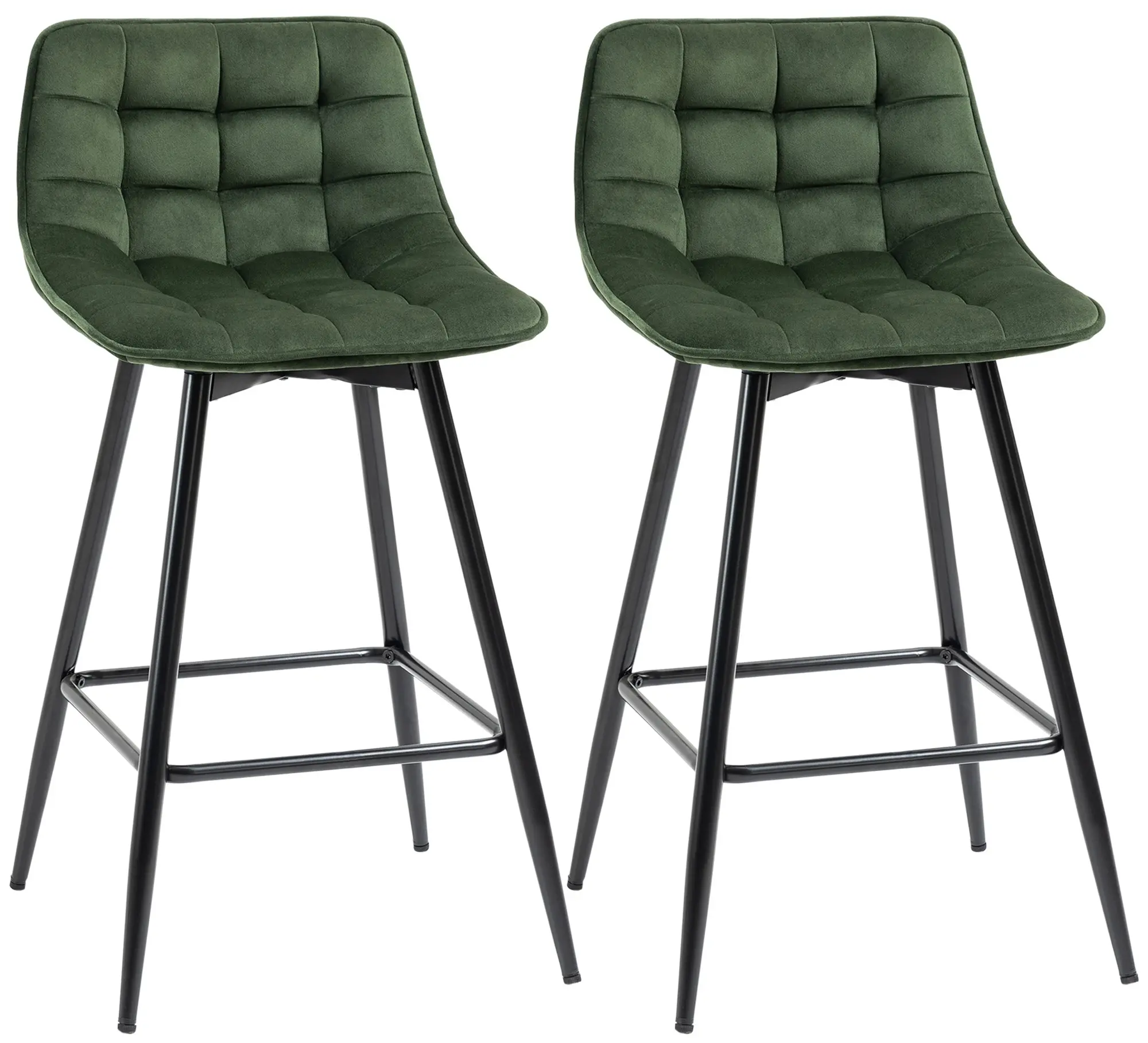 Set scaune de bar Homcom 835-271V00GN 2pcs (Green) - 3