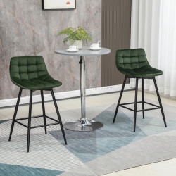Set scaune de bar Homcom 835-271V00GN 2pcs (Green)