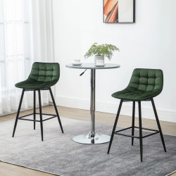 Set scaune de bar Homcom 835-271V00GN 2pcs (Green) Thumb