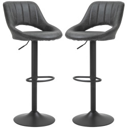 Set scaune de bar Homcom 835-357 2pcs (Grey) Thumb