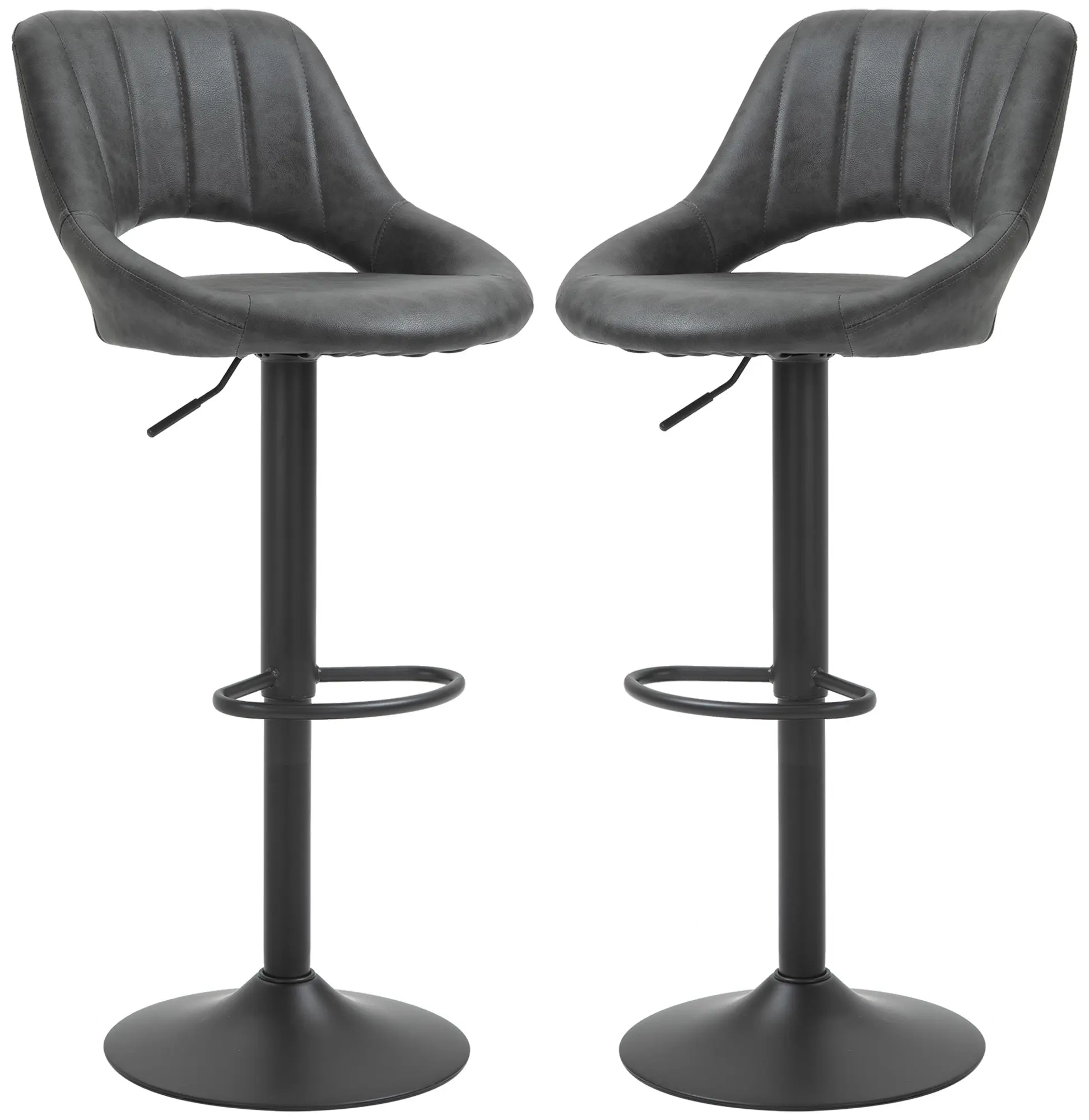 Set scaune de bar Homcom 835-357 2pcs (Grey) - 2