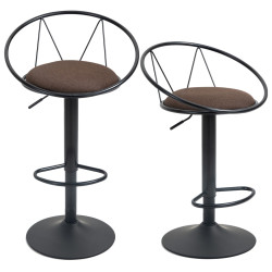 Set scaune de bar Homcom 835-453 2pcs (Brown) Thumb