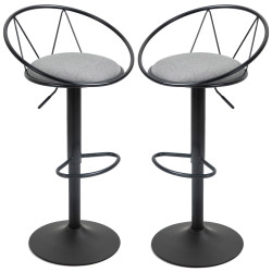 Set scaune de bar Homcom 835-453GY 2pcs (Grey) Thumb