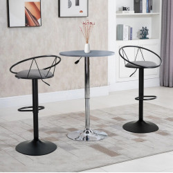 Set scaune de bar Homcom 835-453GY 2pcs (Grey)