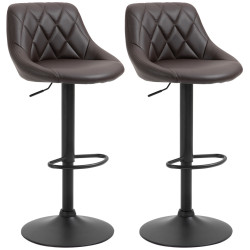 Set scaune de bar Homcom 835-502V01BN 2pcs (Brown) Thumb