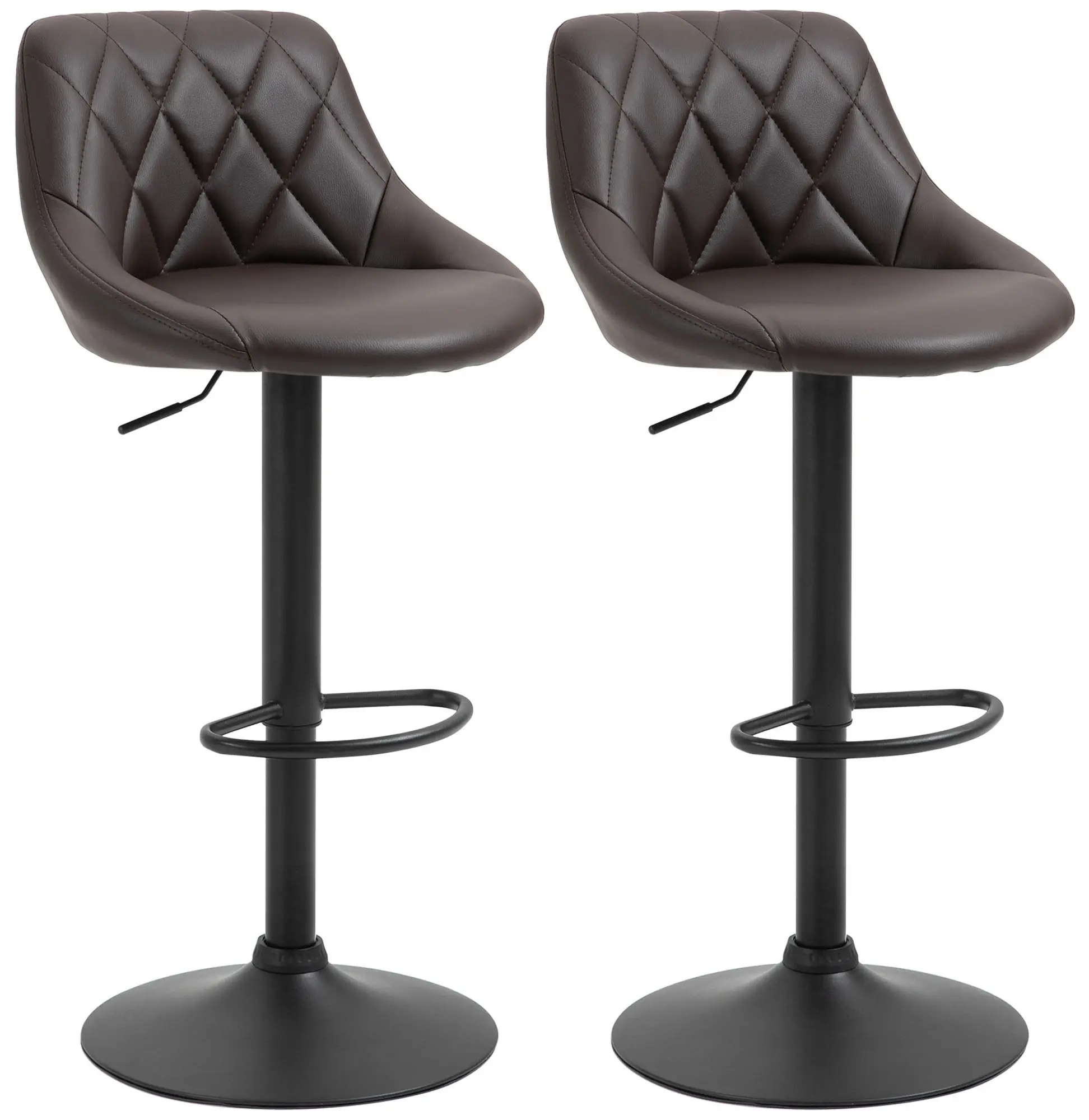 Set scaune de bar Homcom 835-502V01BN 2pcs (Brown) - 2