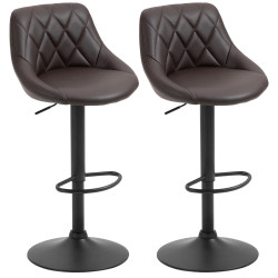 Set scaune de bar Homcom 835-502V01BN 2pcs (Brown) Thumb