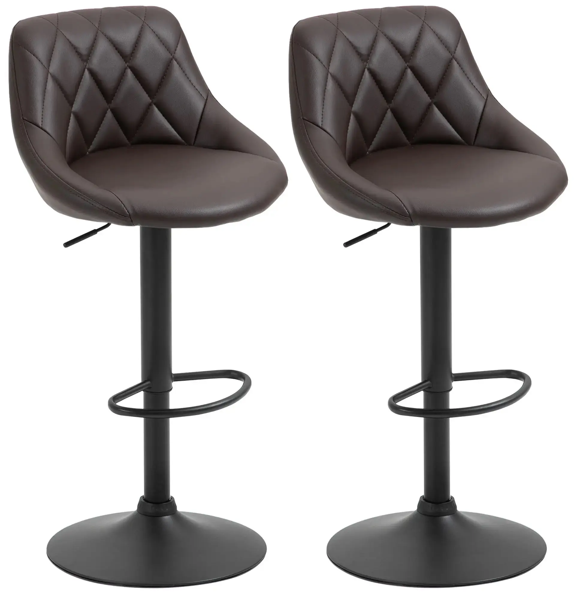 Set scaune de bar Homcom 835-502V01BN 2pcs (Brown) - 3