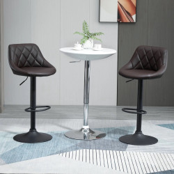 Set scaune de bar Homcom 835-502V01BN 2pcs (Brown) Thumb