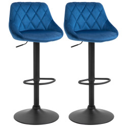 Set scaune de bar Homcom 835-502V02DB 2pcs (Blue) Thumb