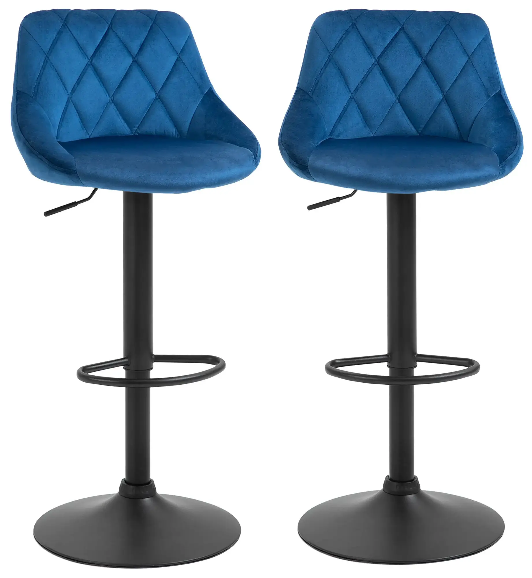 Set scaune de bar Homcom 835-502V02DB 2pcs (Blue) - 3