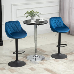 Set scaune de bar Homcom 835-502V02DB 2pcs (Blue)