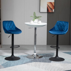 Set scaune de bar Homcom 835-502V02DB 2pcs (Blue) Thumb