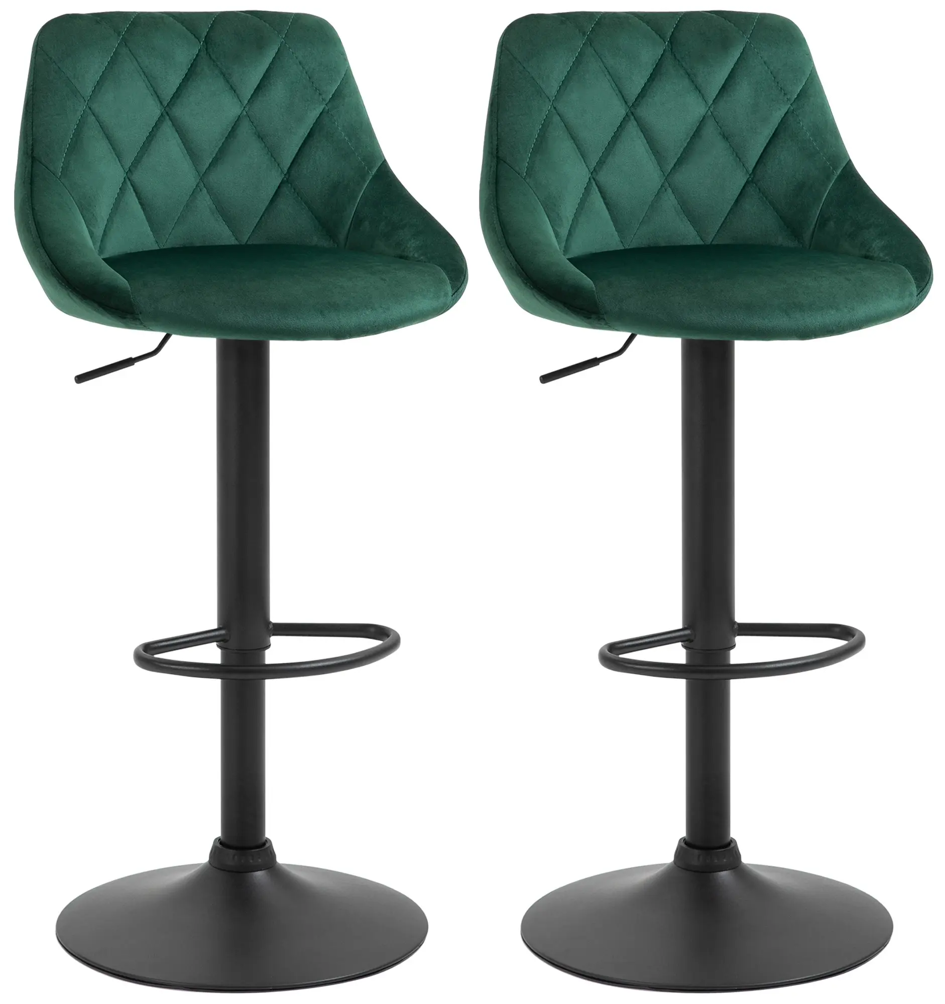 Set scaune de bar Homcom 835-502V02GN 2pcs (Green) - 2