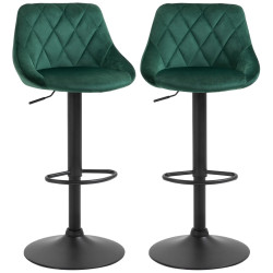 Set scaune de bar Homcom 835-502V02GN 2pcs (Green) Thumb