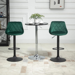 Set scaune de bar Homcom 835-502V02GN 2pcs (Green) Thumb