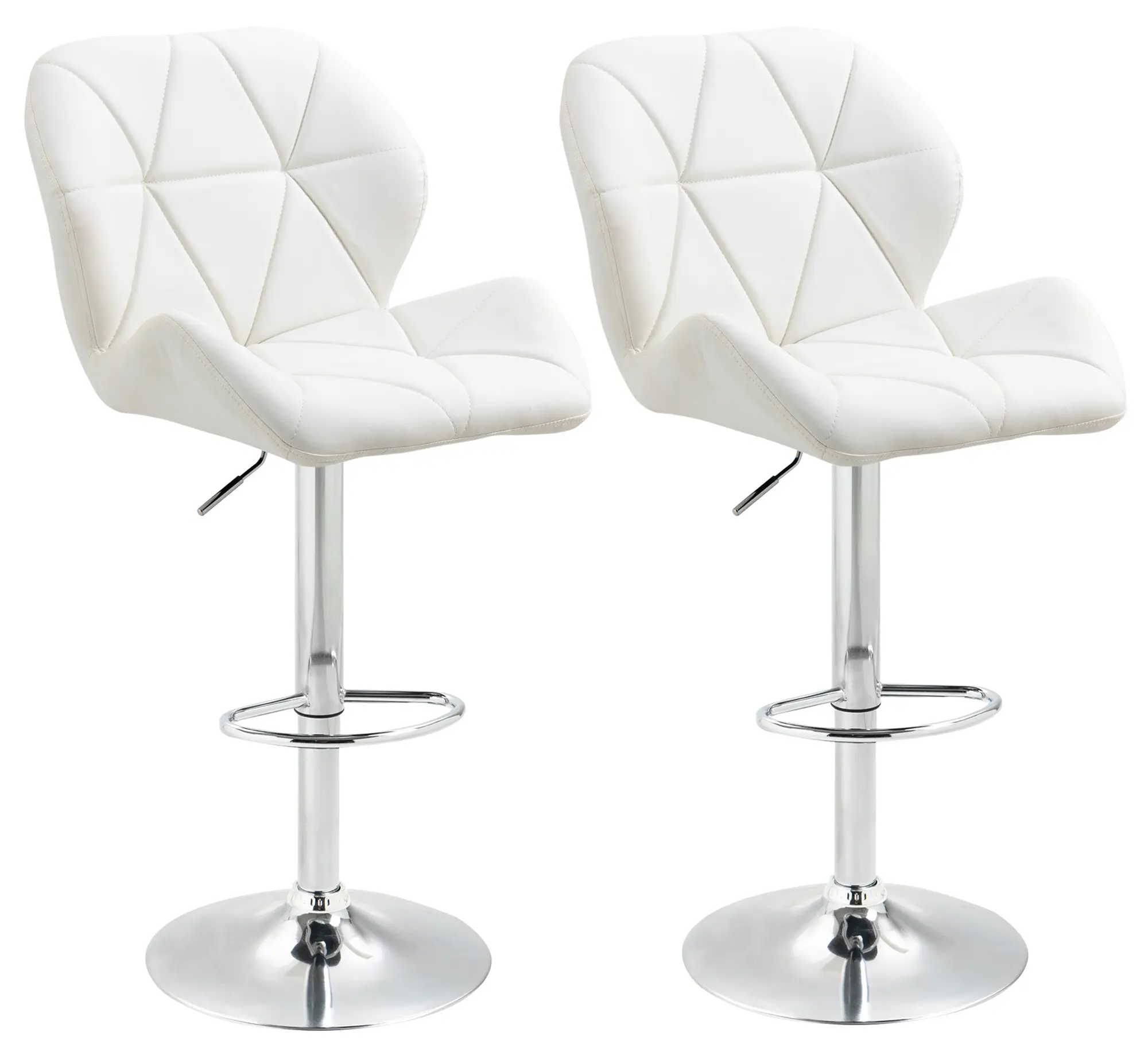 Set scaune de bar Homcom 835-506V02WT 2pcs (White) - 2