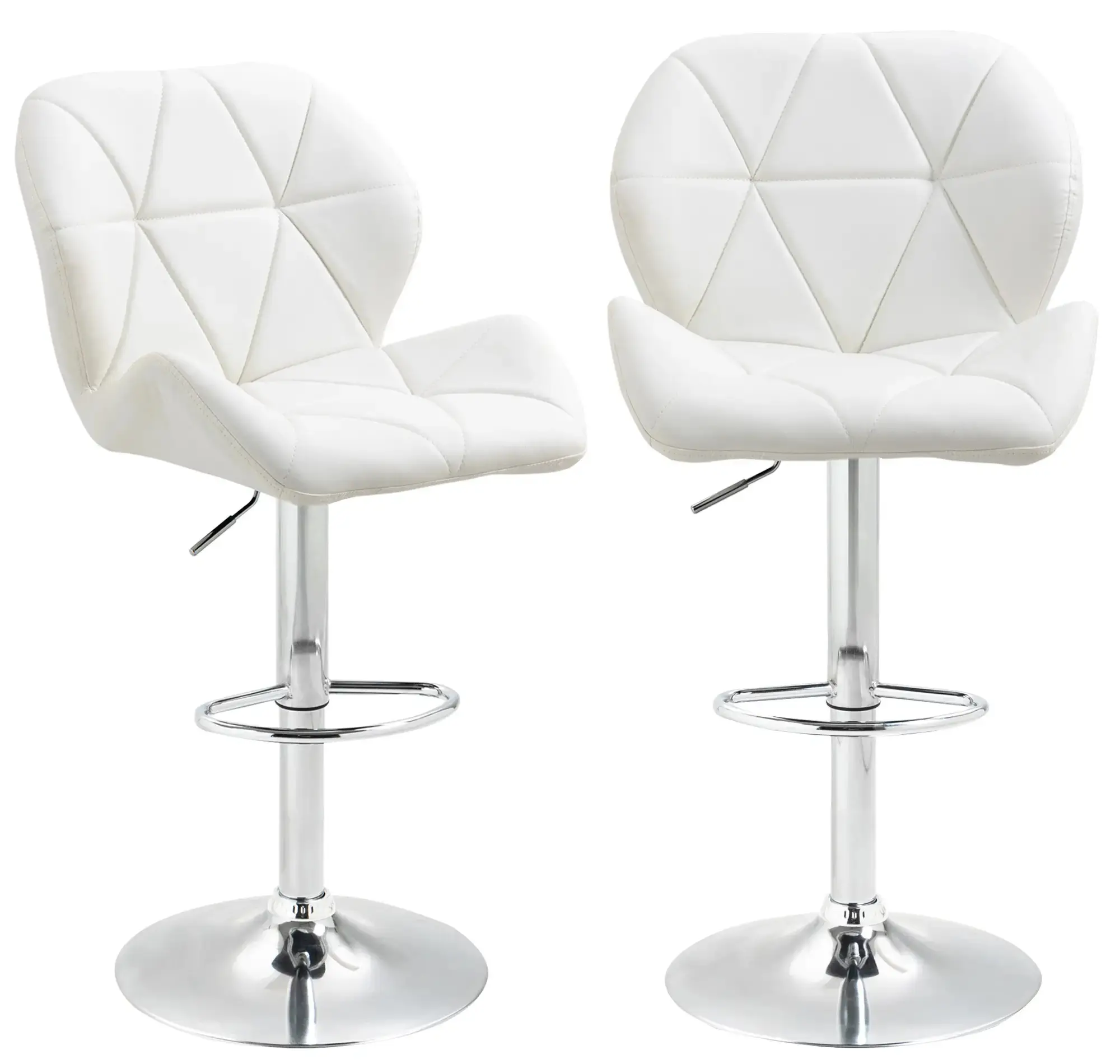 Set scaune de bar Homcom 835-506V02WT 2pcs (White) - 3
